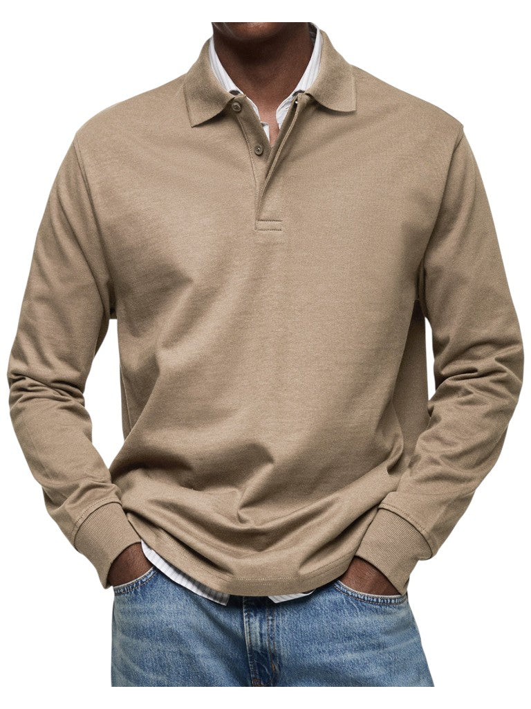 Monty | Navy Long-Sleeve Polo Shirt