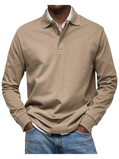 Monty | Navy Long-Sleeve Polo Shirt