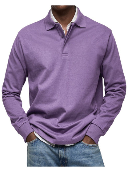 Monty | Navy Long-Sleeve Polo Shirt