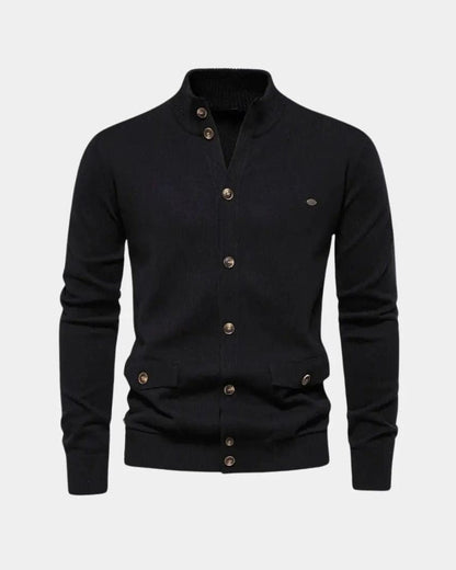 Max | Grey Button Knit Cardigan