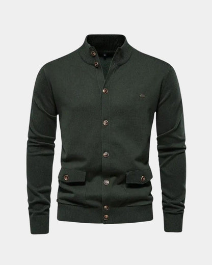 Max | Grey Button Knit Cardigan