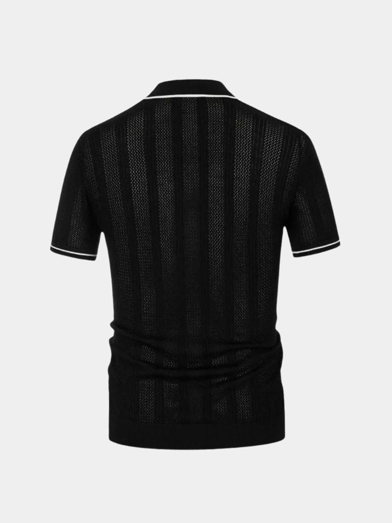 Max | Cream Zip Knit Polo