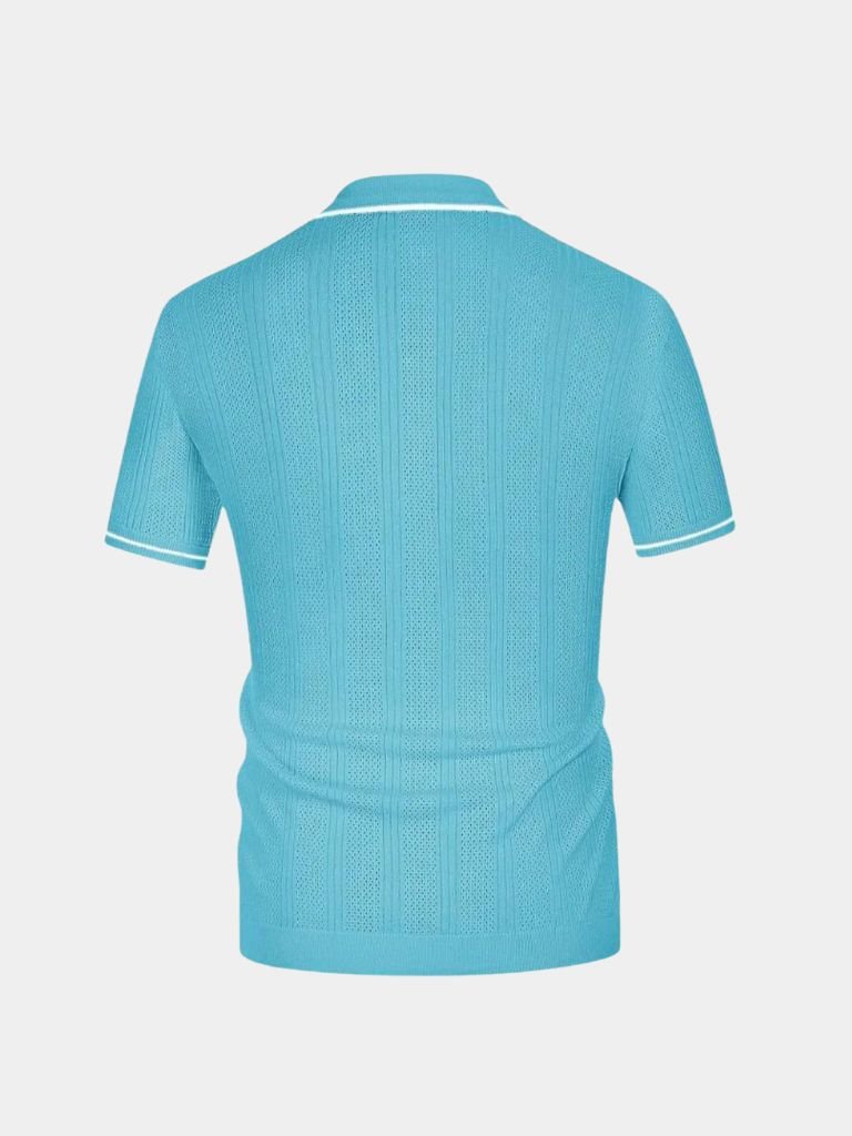 Max | Cream Zip Knit Polo
