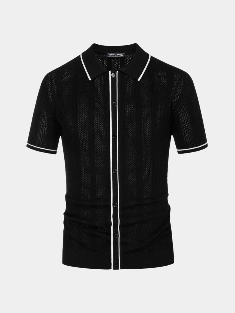 Max | Cream Zip Knit Polo