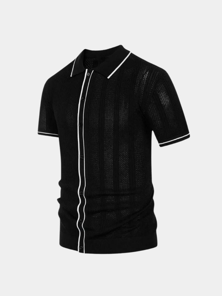 Max | Cream Zip Knit Polo