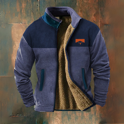 Miles | Black Two-Tone Fleece Jacket