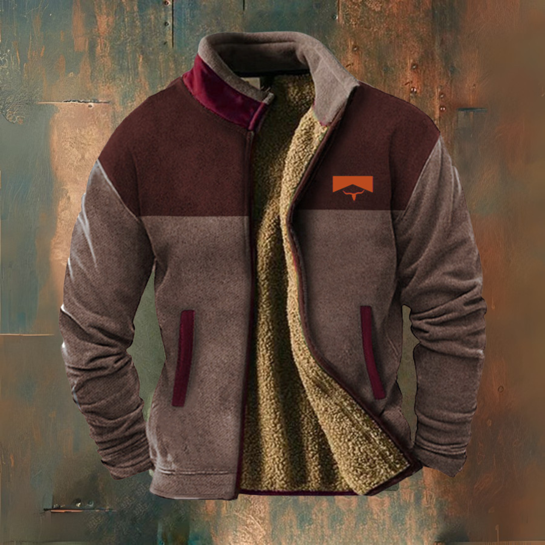 Miles | Black Two-Tone Fleece Jacket