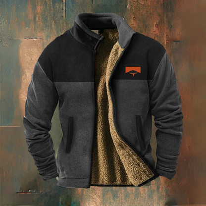 Miles | Black Two-Tone Fleece Jacket