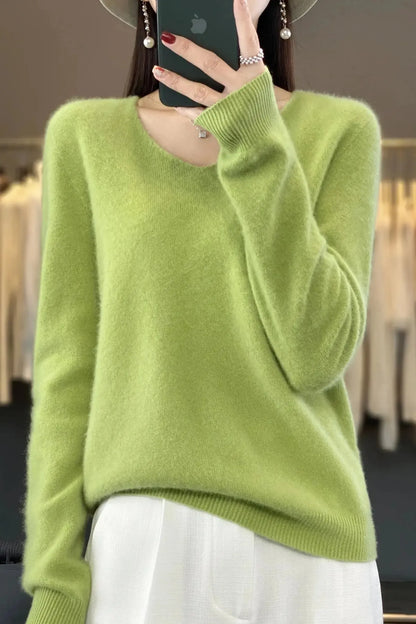Maya | Taupe Crew-Neck Jumper