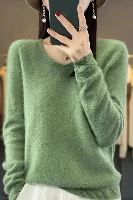 Maya | Taupe Crew-Neck Jumper