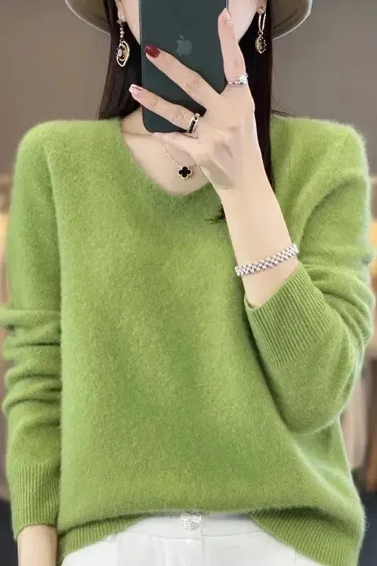 Maya | Taupe Crew-Neck Jumper