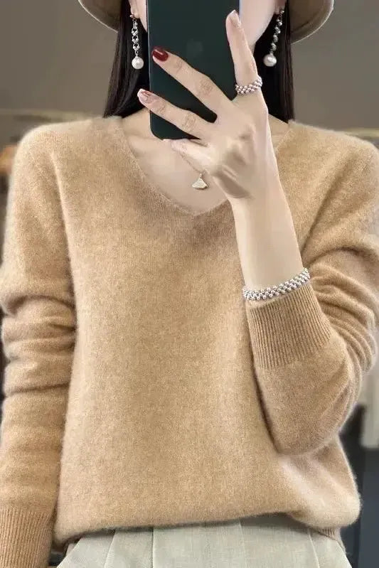 Maya | Taupe Crew-Neck Jumper