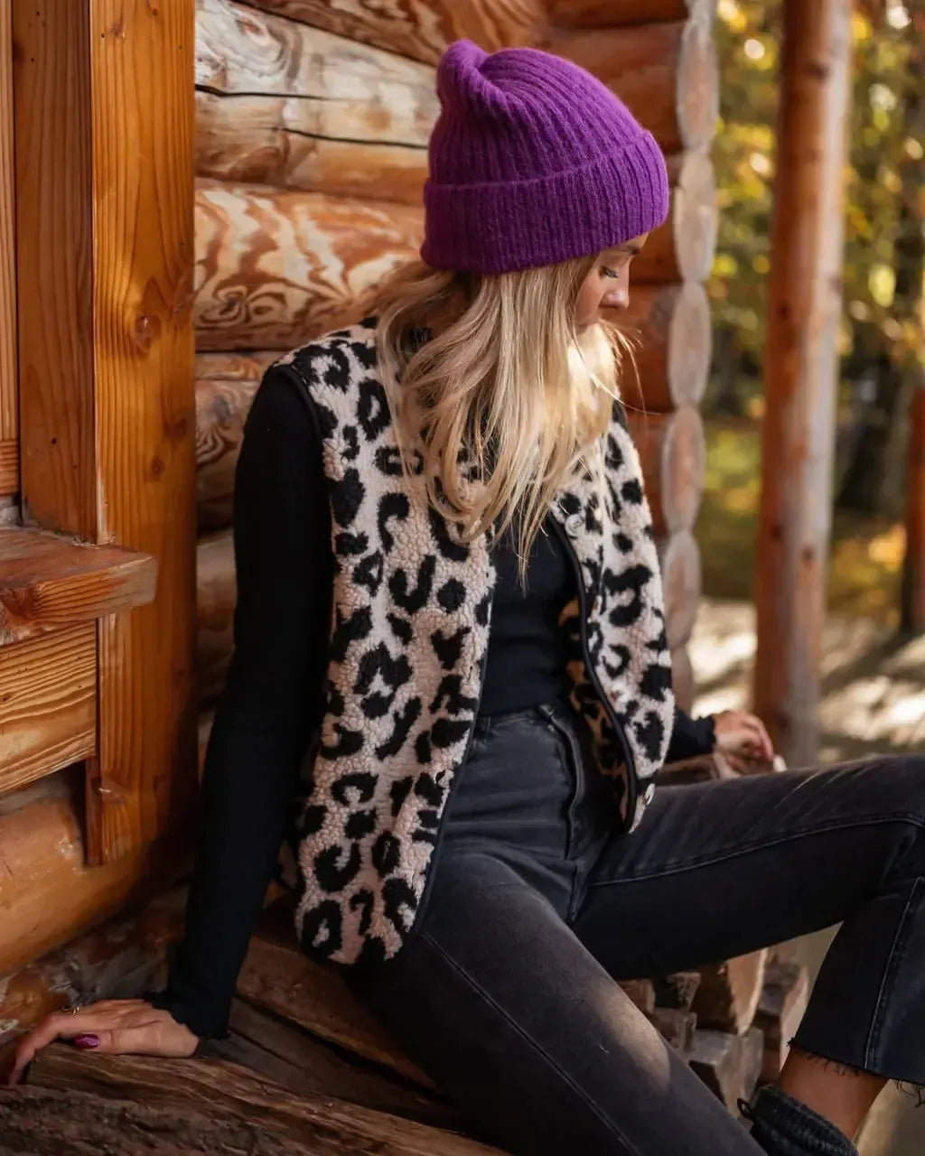 Maya | Leopard Print Knitted Tank Top