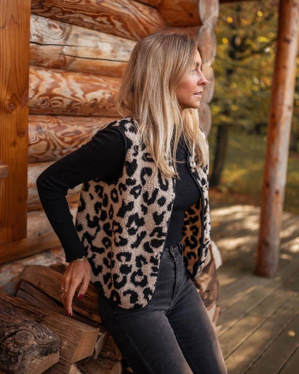 Maya | Leopard Print Knitted Tank Top