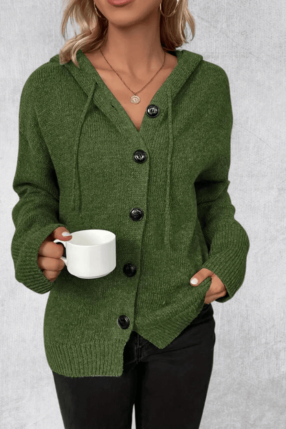 Maya | Navy Chunky Button Cardigan