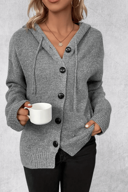 Maya | Navy Chunky Button Cardigan