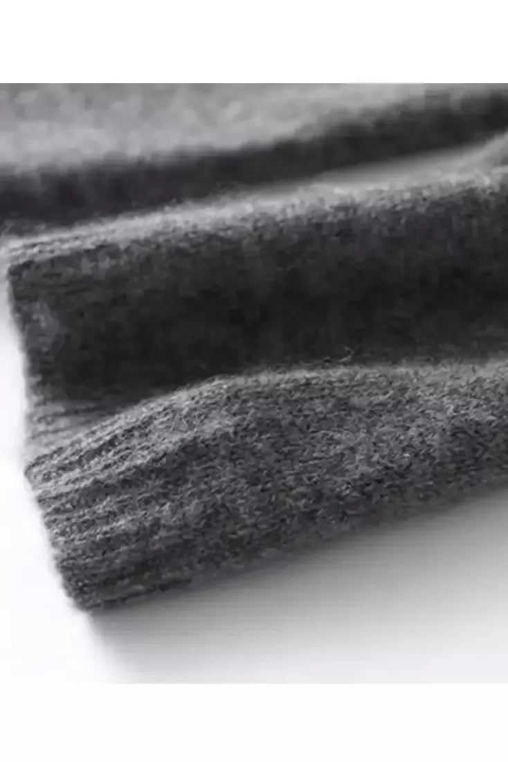 Maya | Charcoal Soft-Knit V-Neck Cardigan