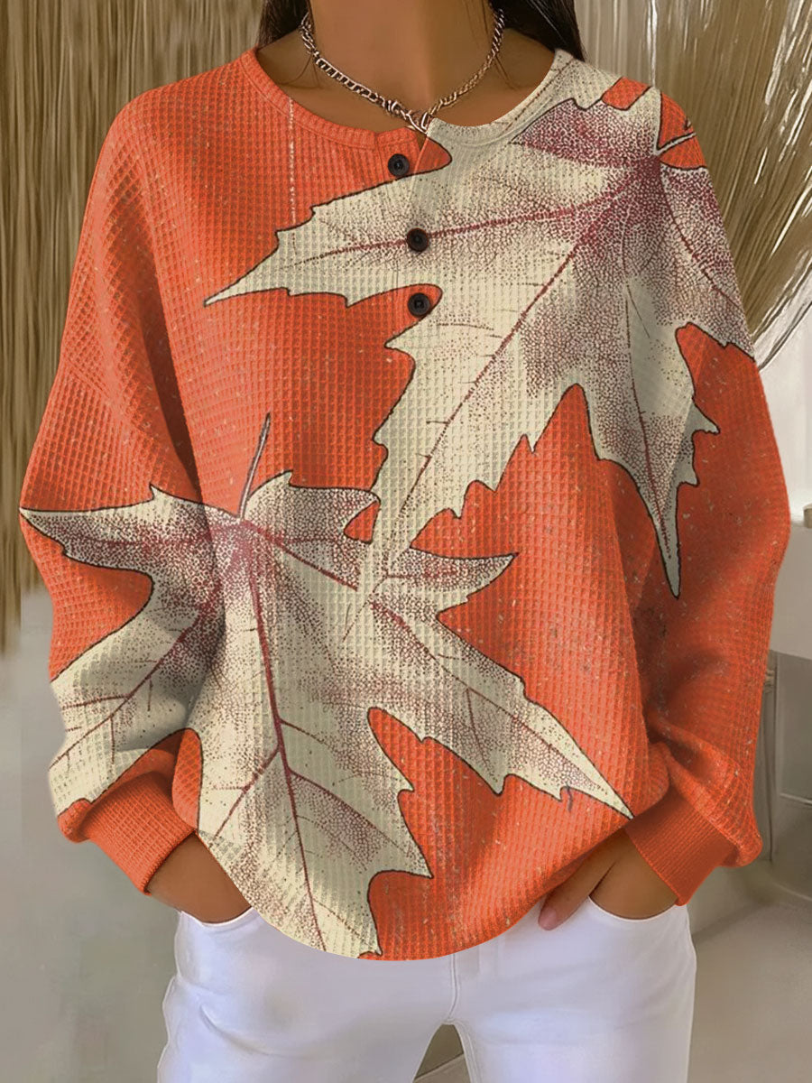 Marilyn | Orange Autumn Leaf Jumper