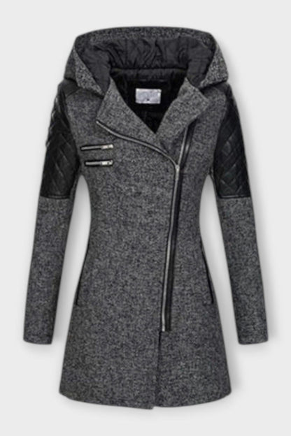 Mabel | Black Asymmetric Zip Jacket