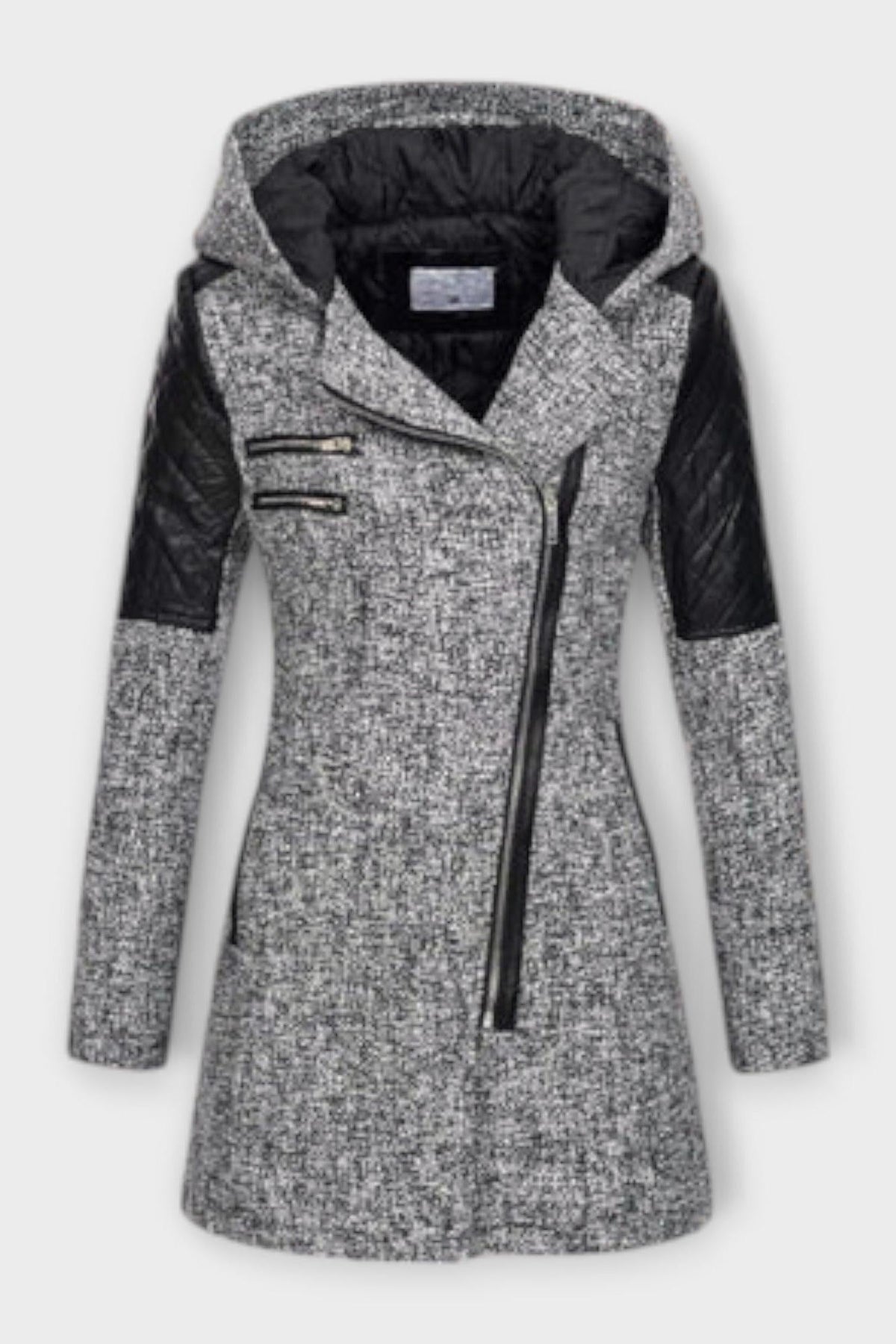 Mabel | Black Asymmetric Zip Jacket