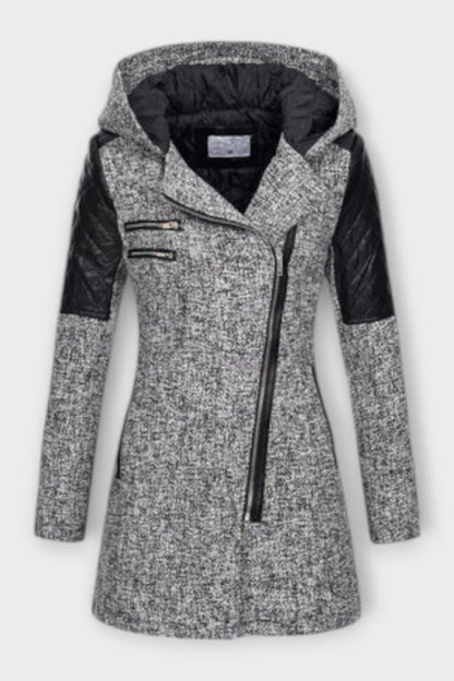 Mabel | Black Asymmetric Zip Jacket
