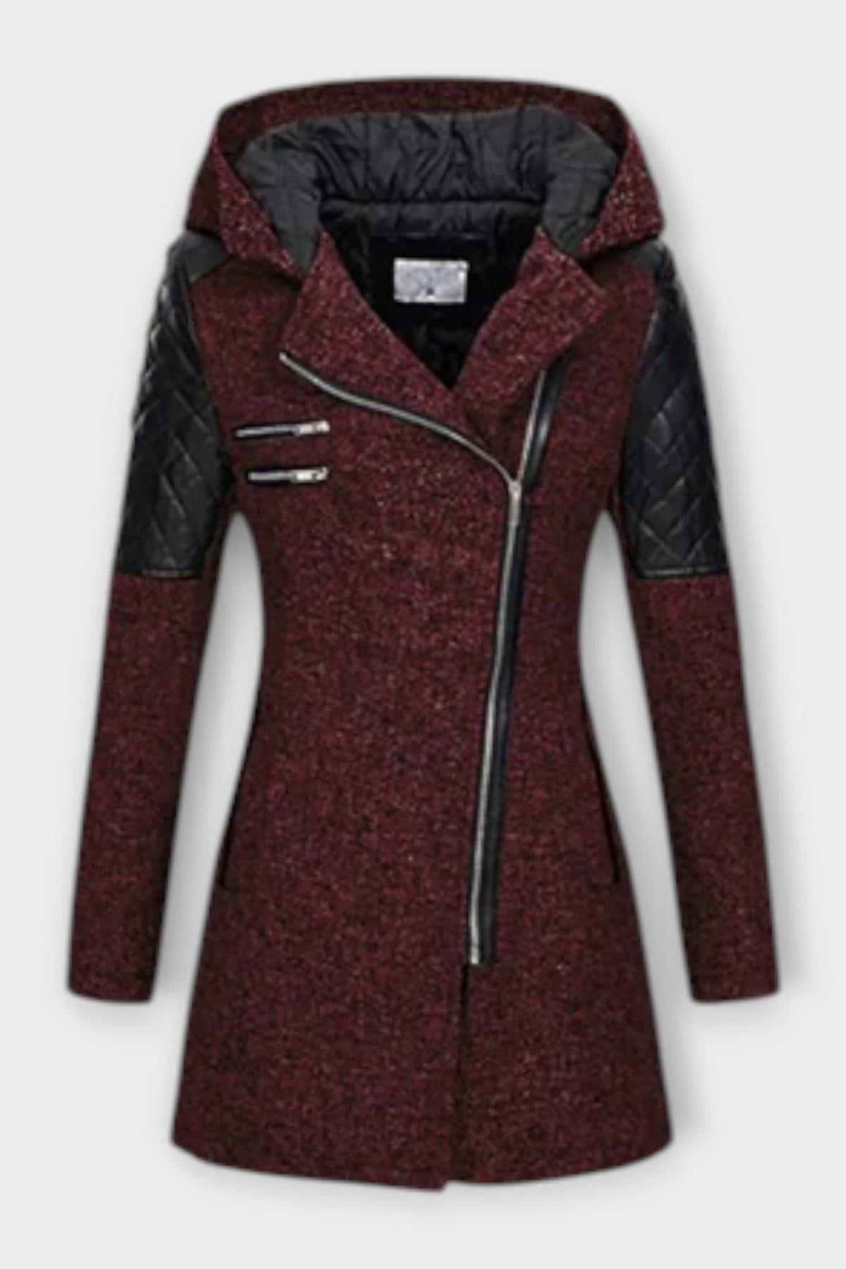 Mabel | Black Asymmetric Zip Jacket