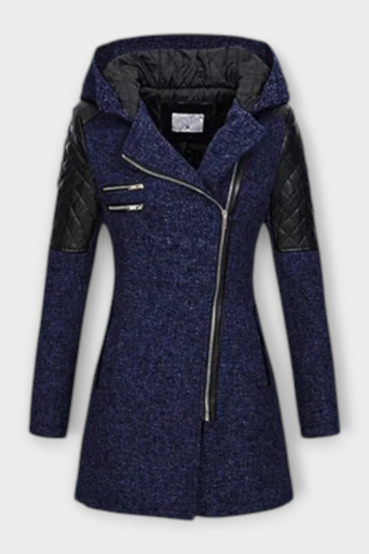 Mabel | Black Asymmetric Zip Jacket