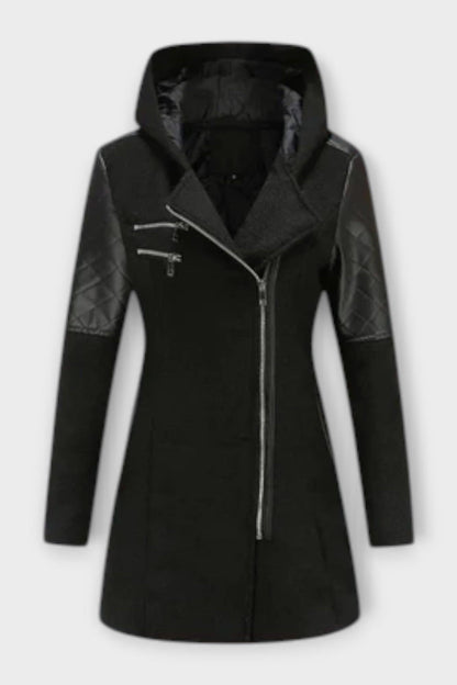 Mabel | Black Asymmetric Zip Jacket