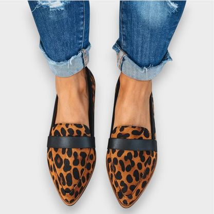 Maeve | Grey Suede-Look Loafers