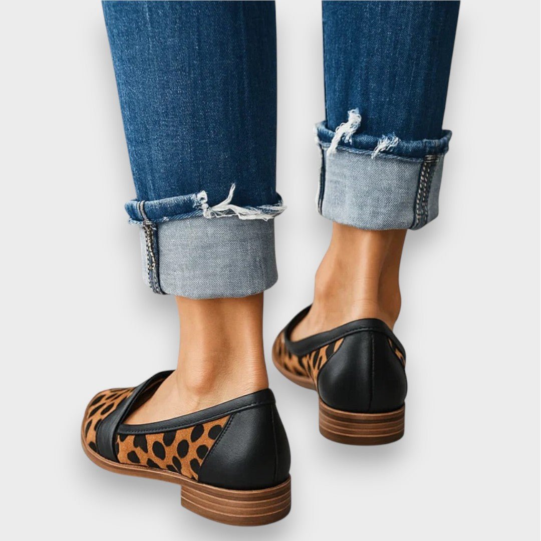 Maeve | Grey Suede-Look Loafers
