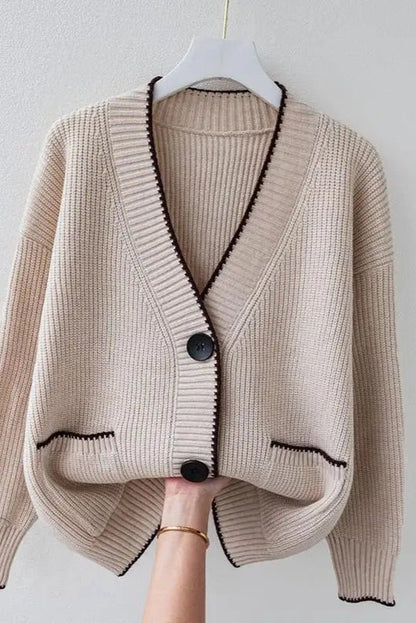 Mabel | Mustard Oversized Knit Cardigan