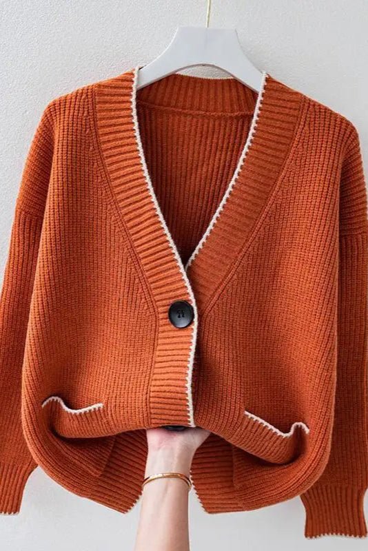 Mabel | Mustard Oversized Knit Cardigan