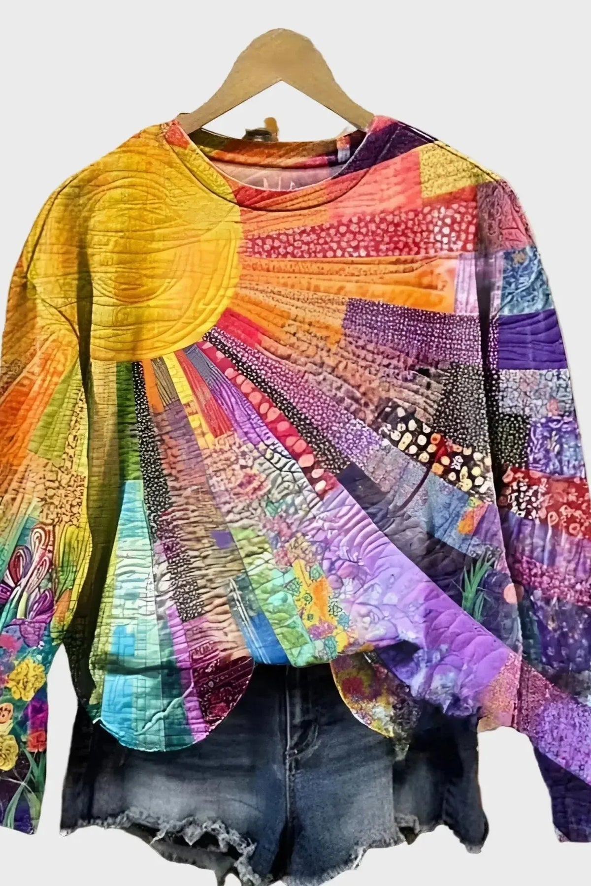 Marlene | Colourful Abstract Print Top