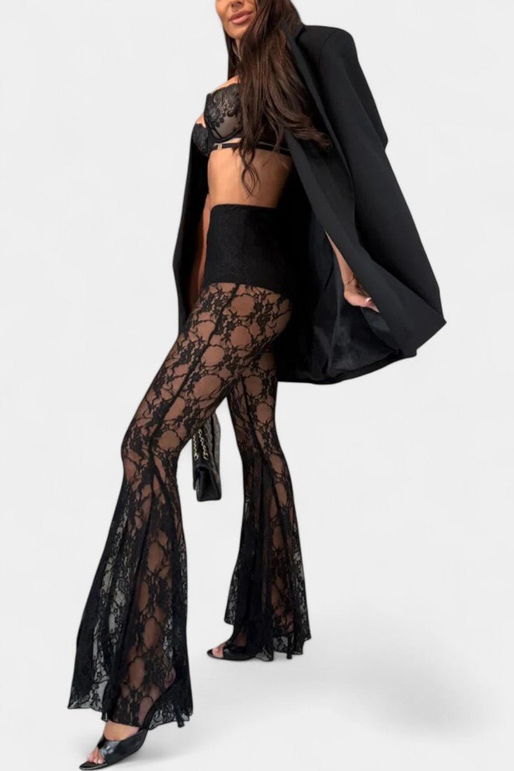 Melody | Blazer & Lace Trouser Set