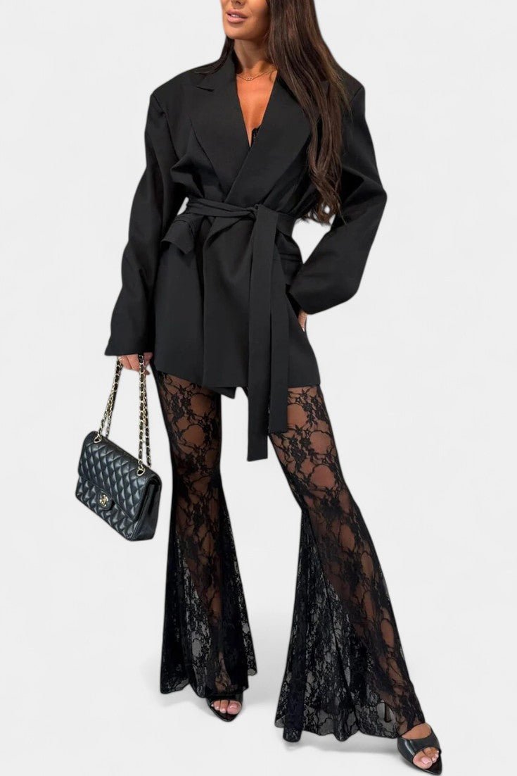 Melody | Blazer & Lace Trouser Set