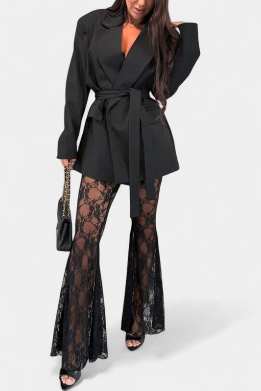 Melody | Blazer & Lace Trouser Set