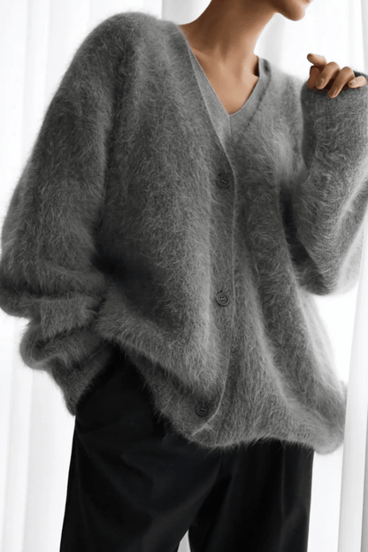 Melody | Soft Taupe V-Neck Cardigan