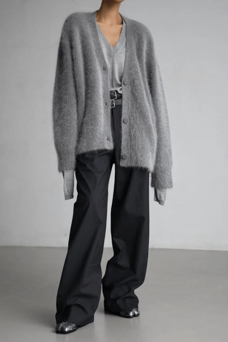 Melody | Soft Taupe V-Neck Cardigan