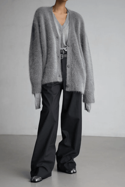 Melody | Soft Taupe V-Neck Cardigan