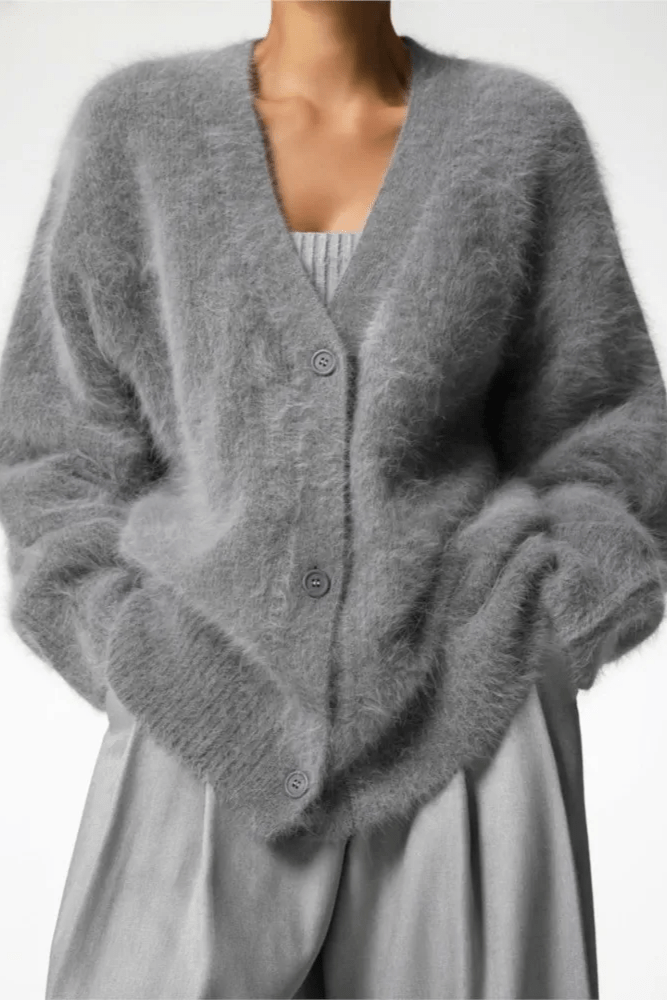 Melody | Soft Taupe V-Neck Cardigan