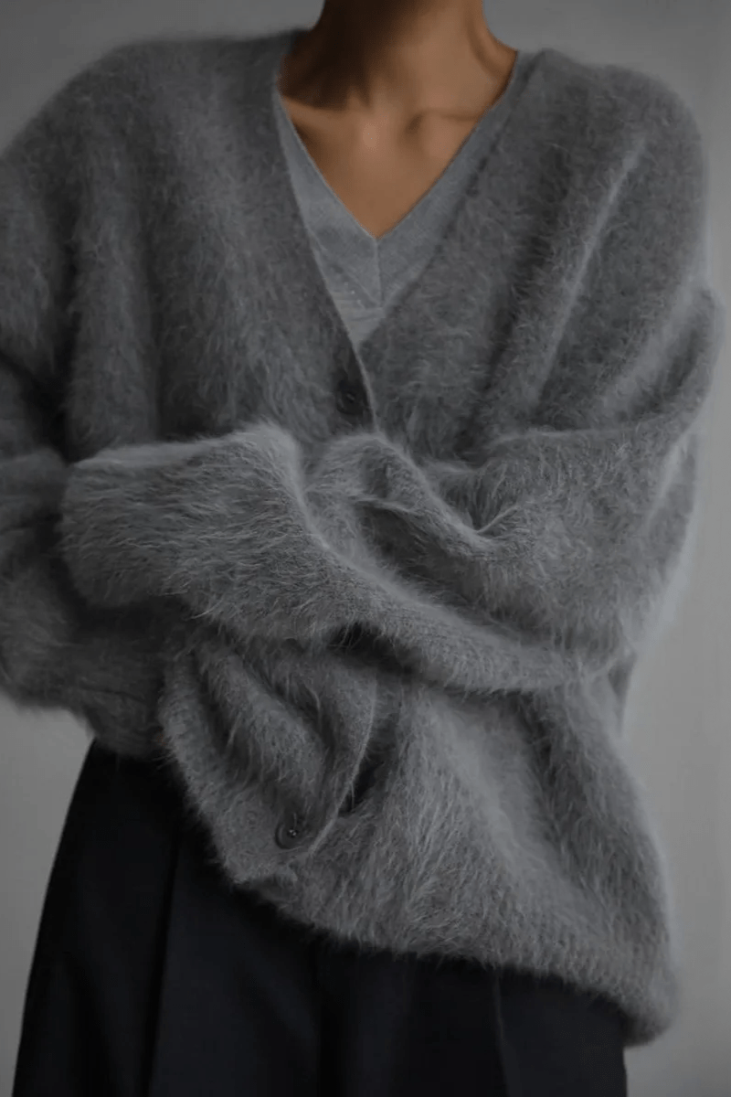 Melody | Soft Taupe V-Neck Cardigan