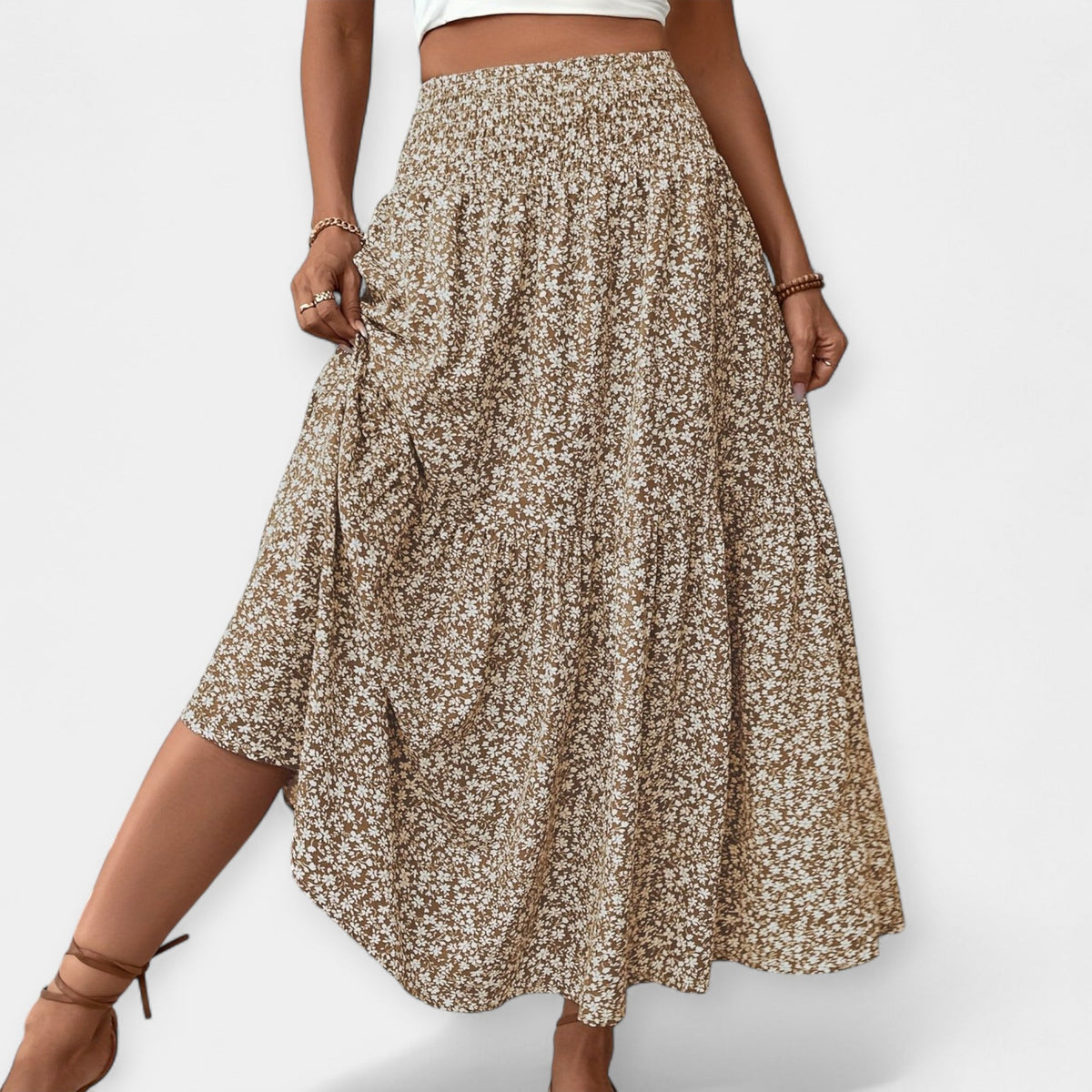 Melody | Floral Midi Skirt