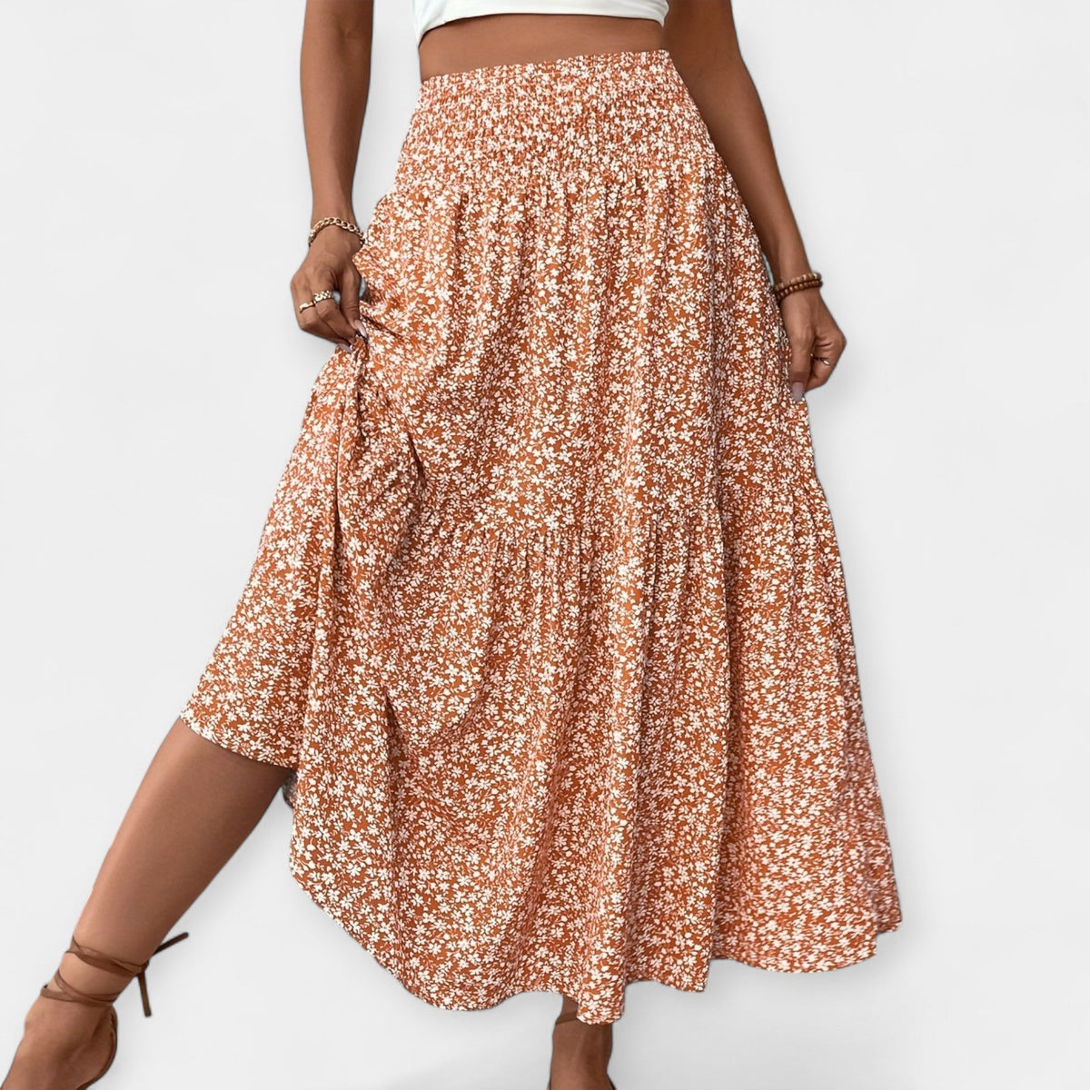 Melody | Floral Midi Skirt