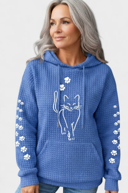 Melody | Black Cat Embroidered Hoodie
