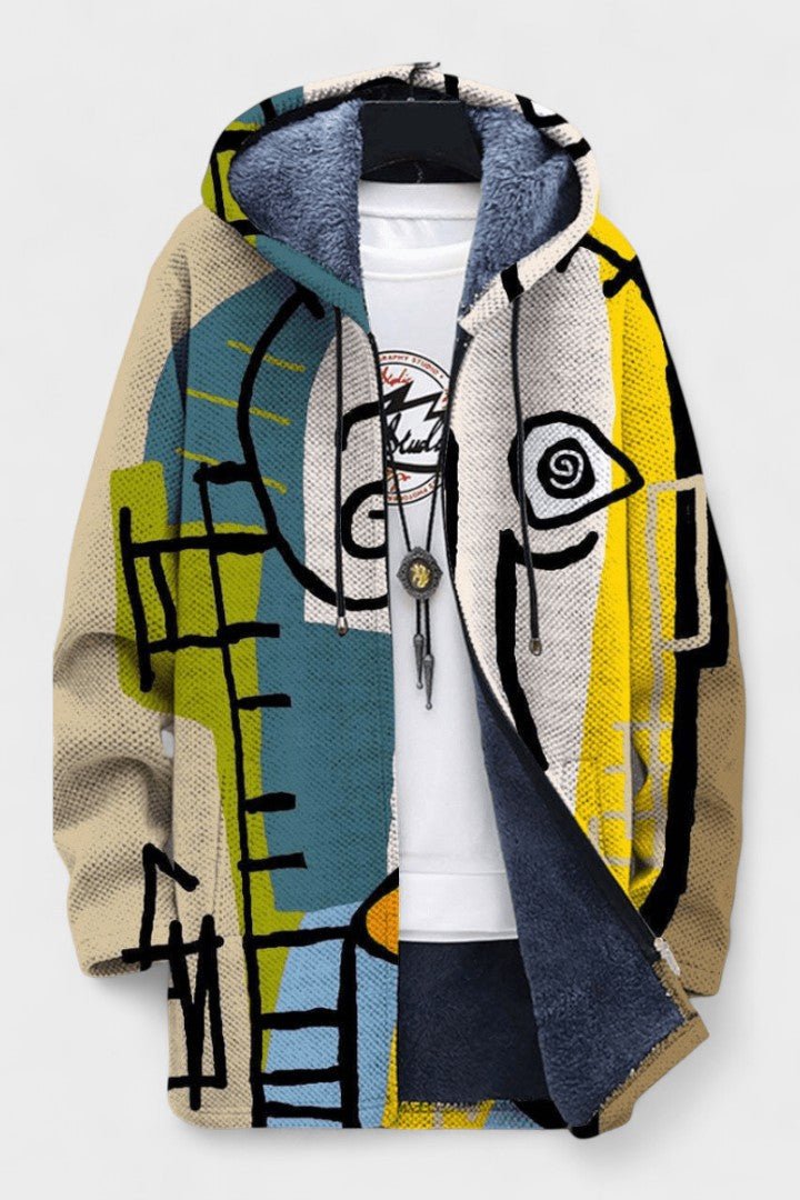 Marcia | Modern Art Hooded Zip Jacket