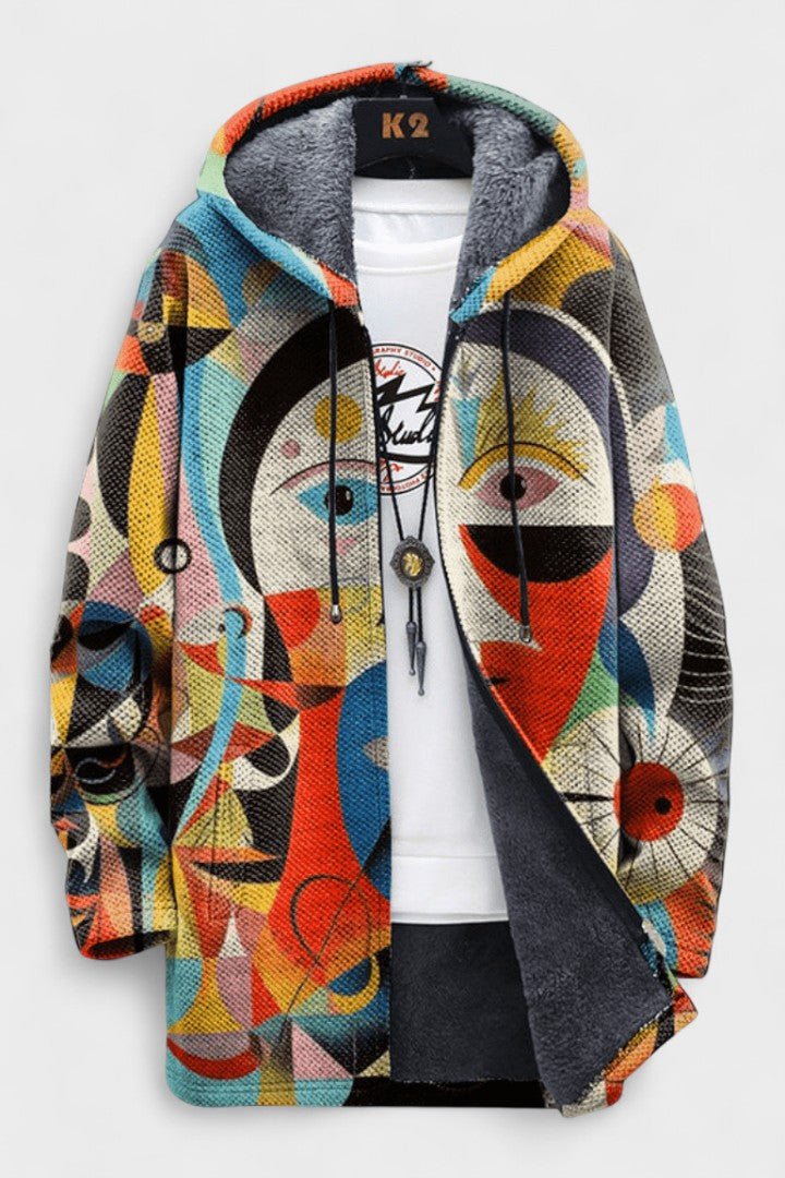 Marcia | Modern Art Hooded Zip Jacket