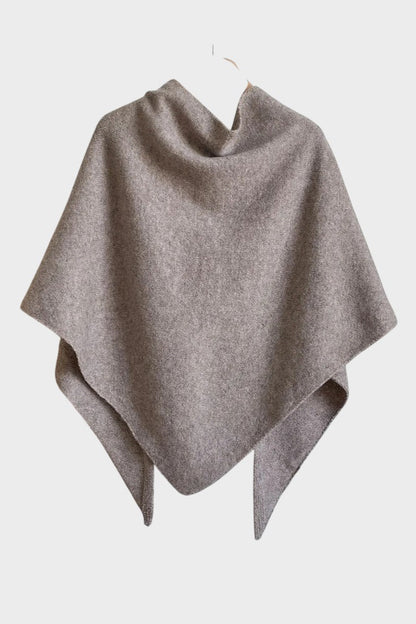 Marie | Grey Draped Knit Poncho