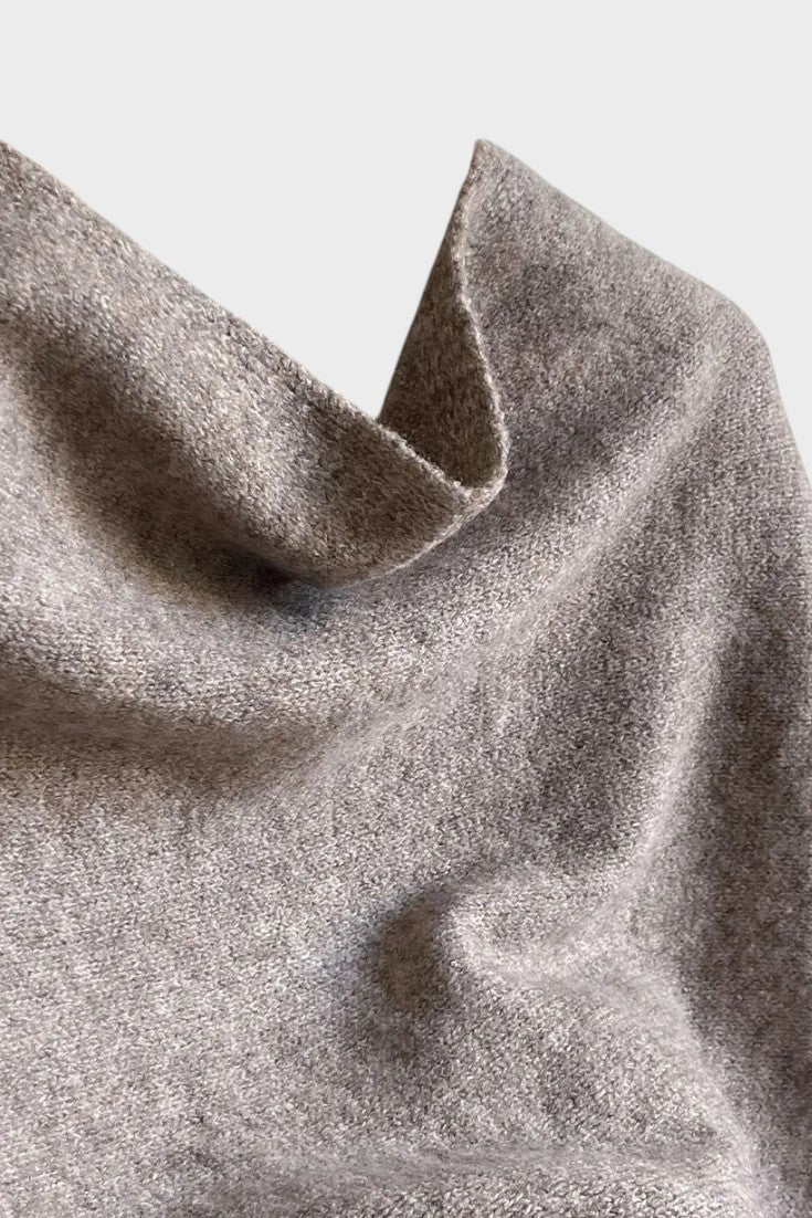 Marie | Grey Draped Knit Poncho