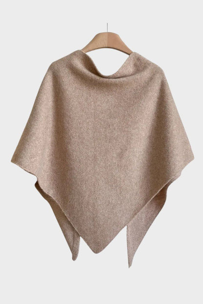 Marie | Grey Draped Knit Poncho
