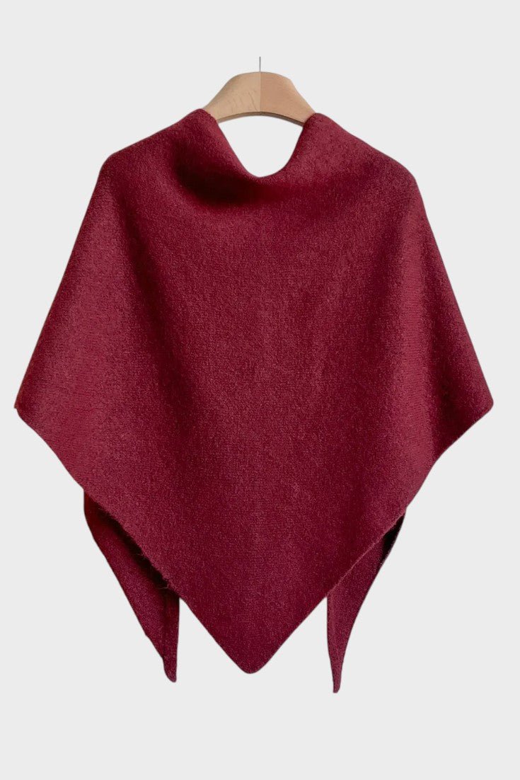 Marie | Grey Draped Knit Poncho